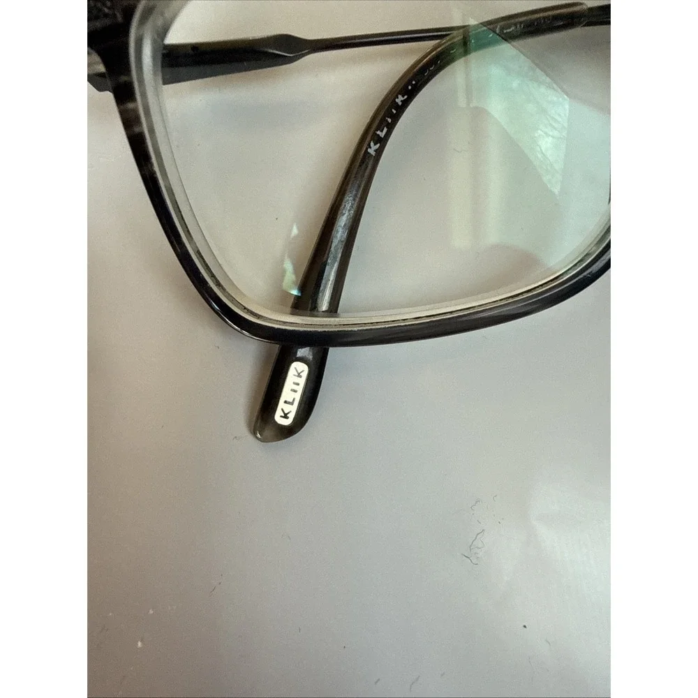 KLiiK Denmark Eyeglasses Frames Only-Full Rim Brown tortoise Retro ships w/case